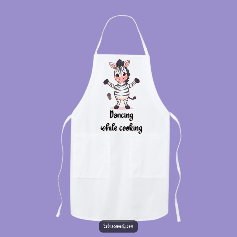 Funny Cross-Legged Zebra Apron: Cook and Shimmy with Humorous Style
