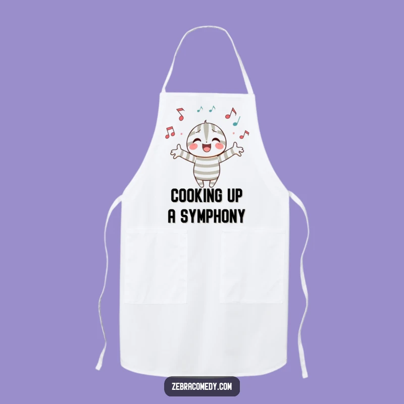 Funny Musical Notes Apron: Cook to the Rhythm with a Striped Character Gift