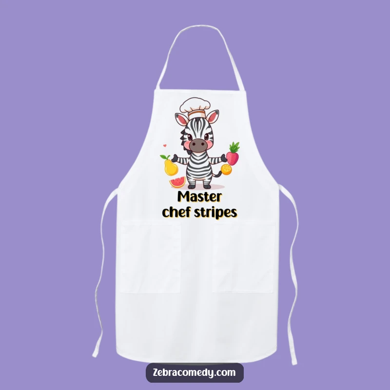Funny Zebra Chef Apron: Kitchen Juggling Act, Perfect Funny Gift