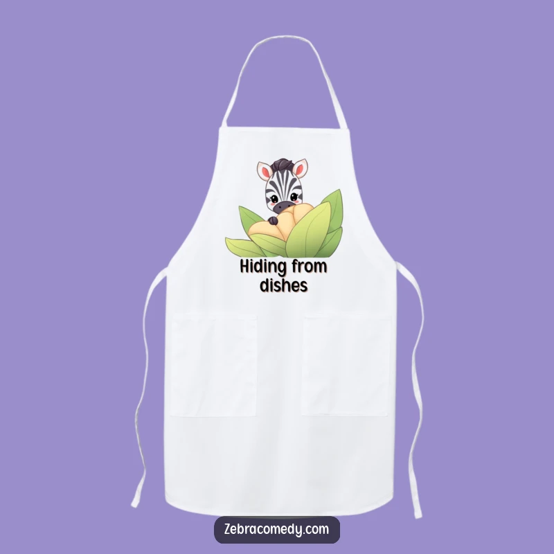 Funny Zebra Hiding Apron: Cook with Playful Secrecy, Terrific Funny Gift