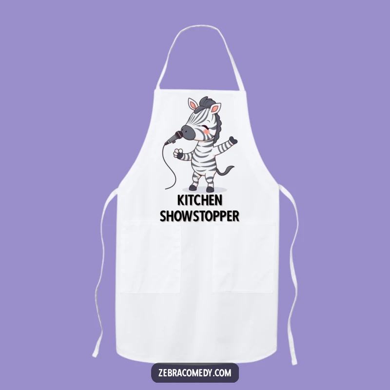 Funny Zebra Jiving Apron: Be a Star in the Kitchen
