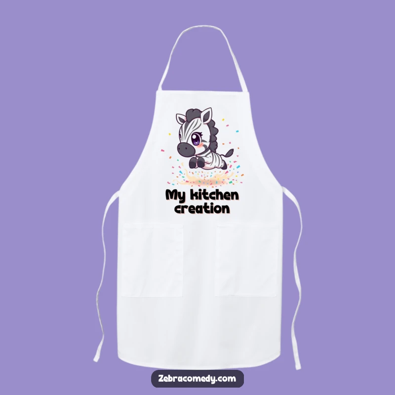 Funny Zebra Confetti Leap Apron: Cook with Fun & Flair, Perfect Gift for Hosts
