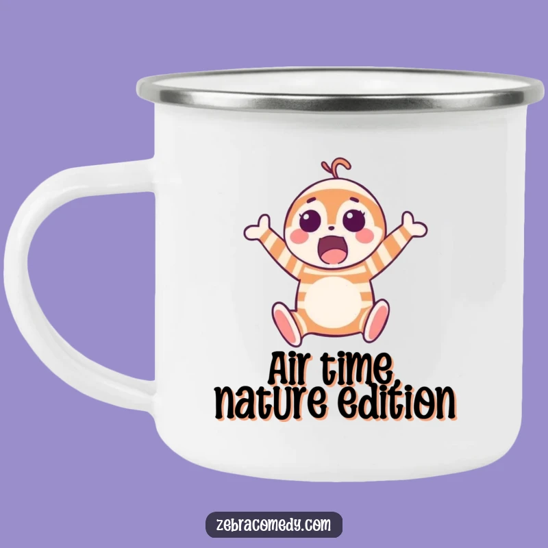 Funny Surprised Jumper Camping Mug: Adventure Fuelled by Laughter, Great Funny Gift!