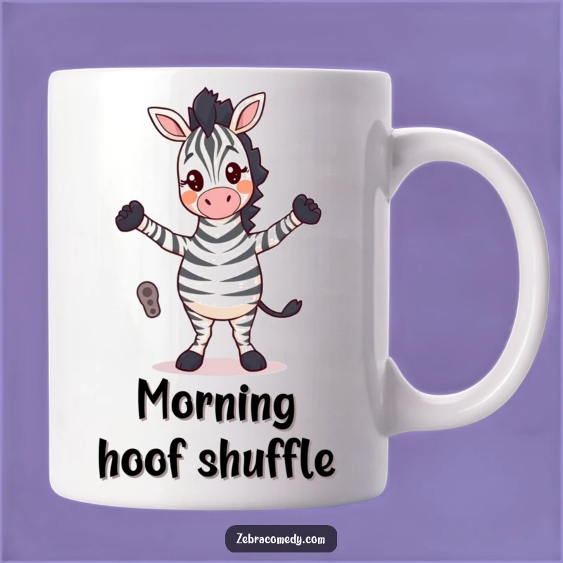 Funny Cross-Legged Zebra Mug: Hilarious Silly Dance Design, Perfect Gag Gift