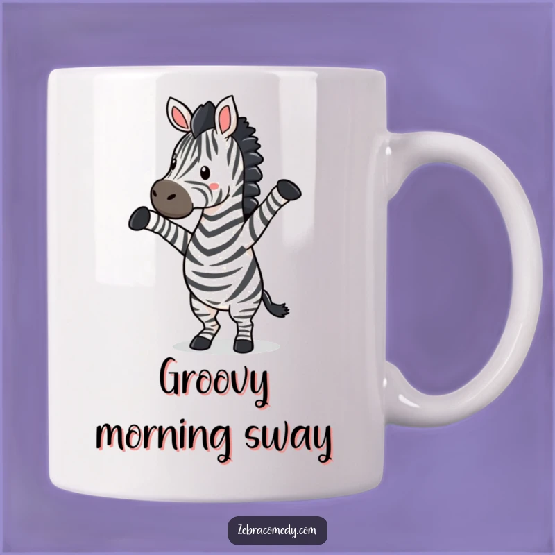 Funny Zebra Silly Dance Mug - Joyful Cartoon Animal Gift