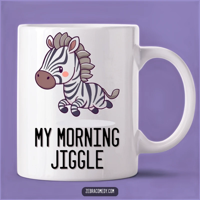 Funny Zebra Bounce Mug: Hilarious Animal Motion Design, Perfect Gift for Laughter