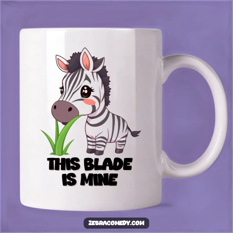 Funny Zebra Big Smile Grass Mug - Hilarious Vegan & Animal Lover Gift