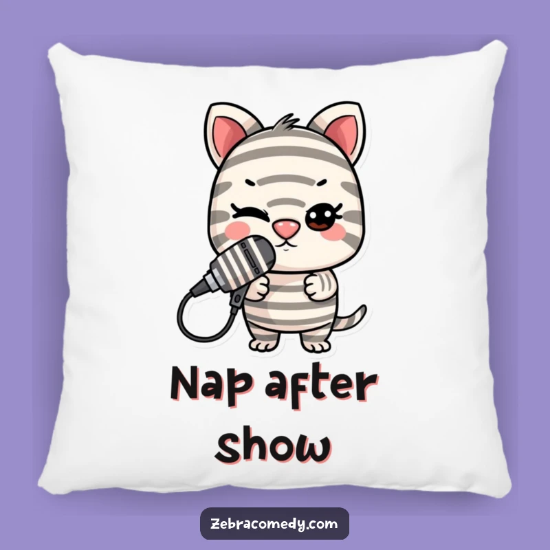 Comfy Striped Microphone Pillow: Add a Funny Touch of Stage Glam to Your Decor
