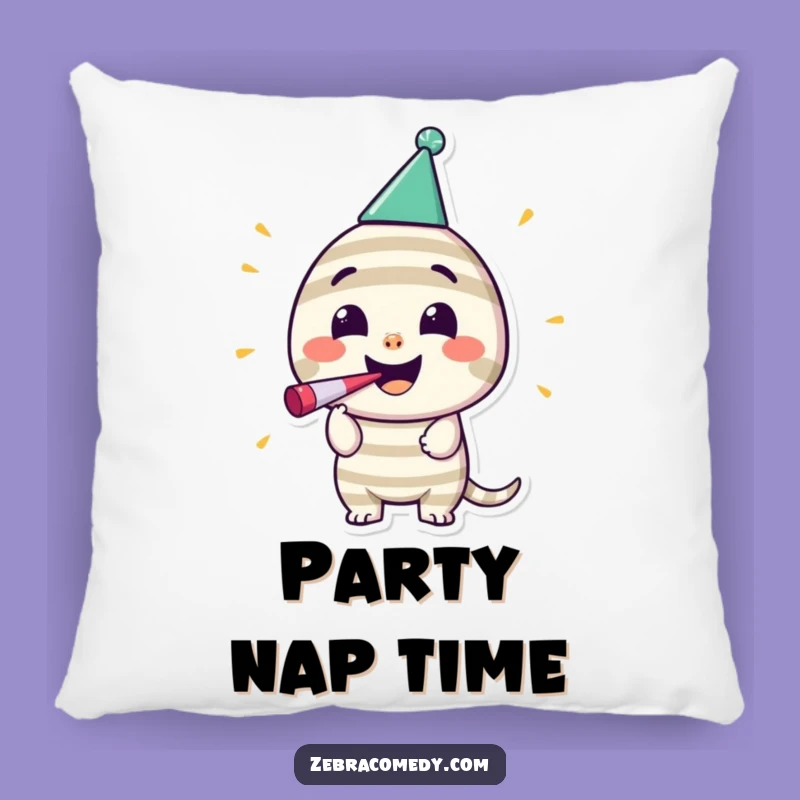 Comfy Striped Party Pillow: Add a Funny Touch of Festive Cheer to Your Decor