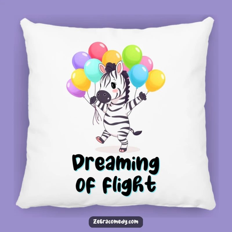 Funny Zebra Pillow: Comfy Balloon Dance, Perfect Humorous Accent Gift!