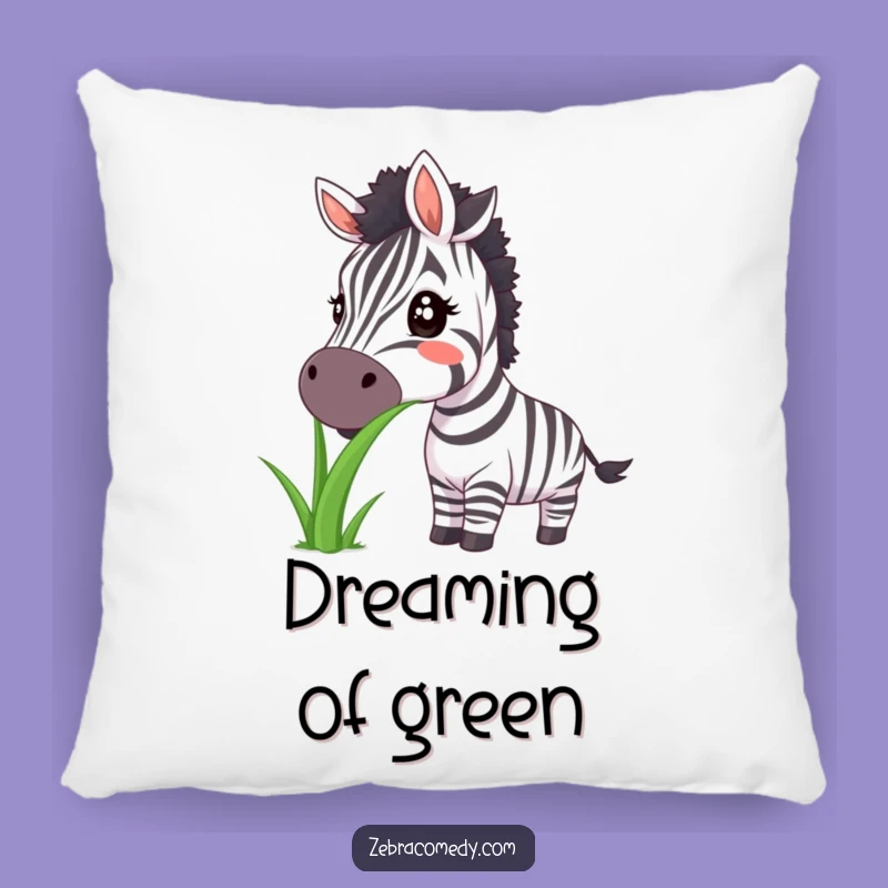Funny Zebra Big Smile Grass Pillow - Cozy Comfort & Happy Vibes