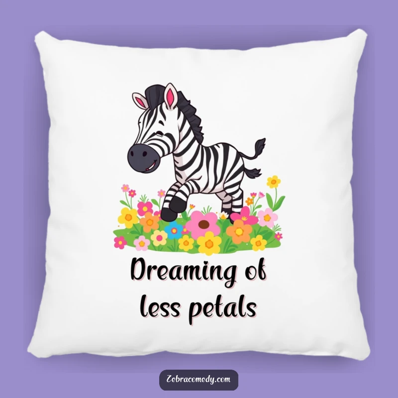 Funny Zebra Flower Slip Pillow: Comfy and Hilarious Decorative Accent