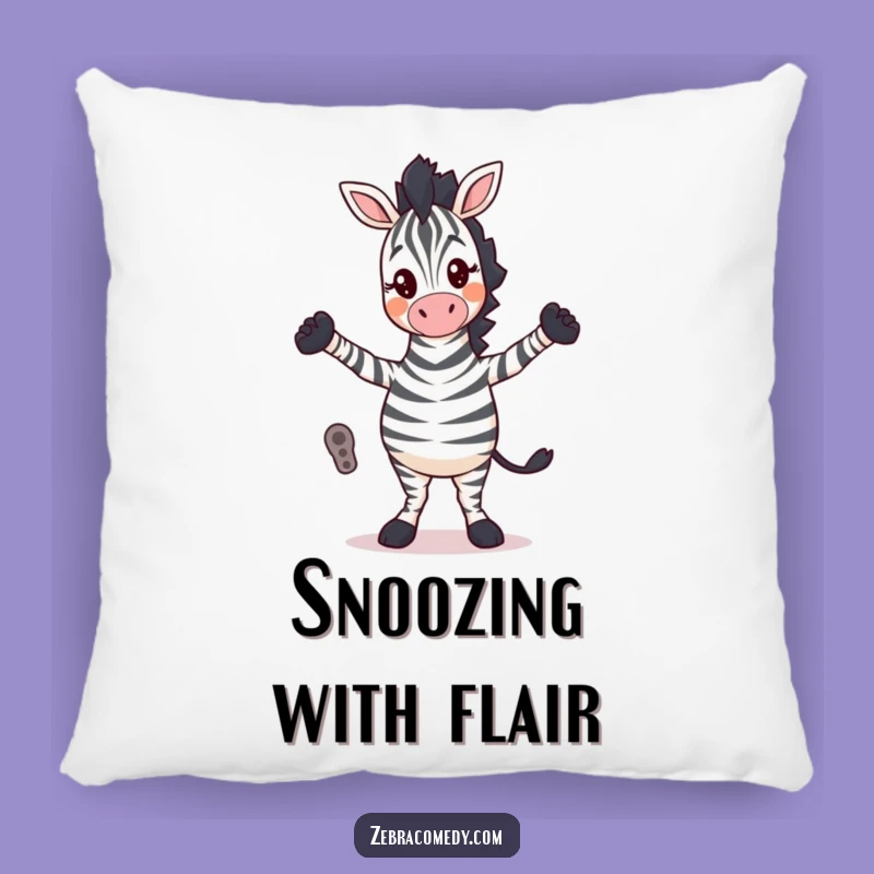 Funny Cross-Legged Zebra Pillow: Comfy Cushion with Silly Dance Fun
