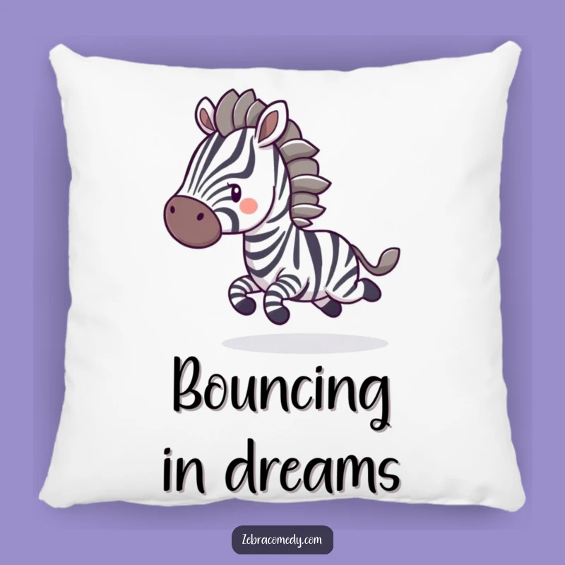 Funny Zebra Bounce Pillow: Add Comfy Humor with This Hilarious Motion Design