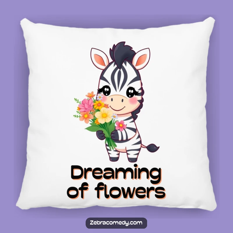 Funny Zebra Flower Gift Pillow: Cuddle Up with This Hilarious, Comforting Symbol of Love