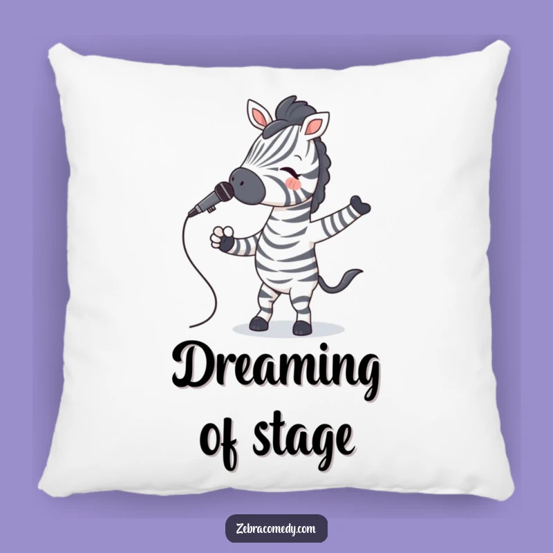 Soft Funny Zebra Jiving Pillow: Cozy Comfort with Musical Flair