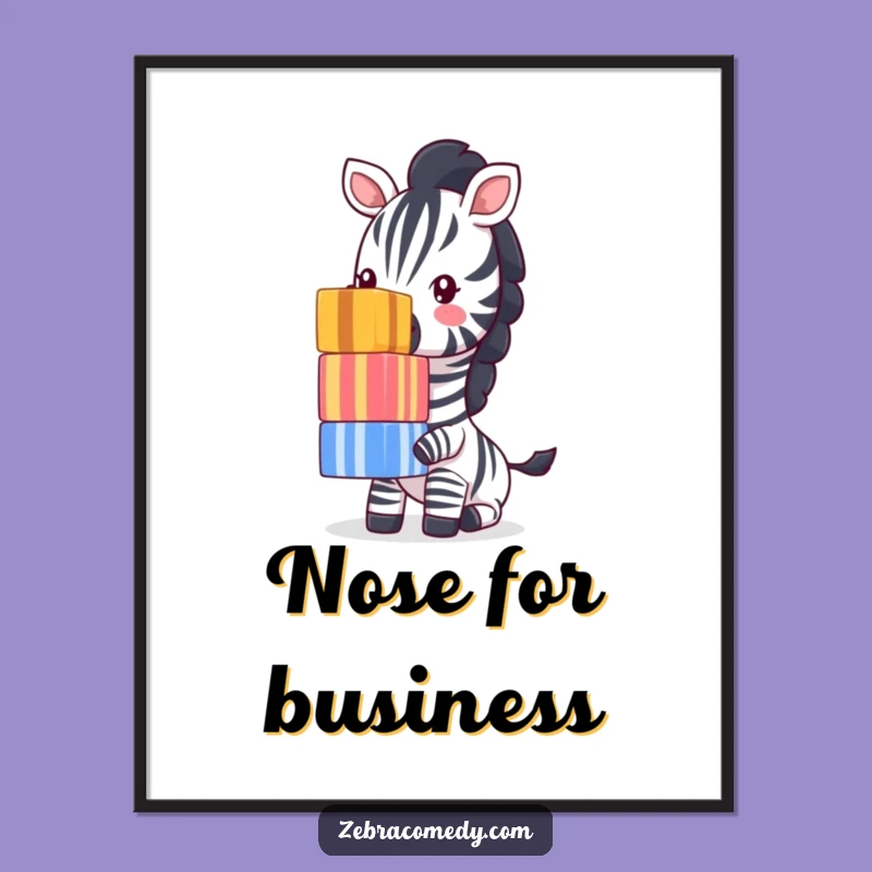 Funny Zebra Balancing Cubes Digital Print: Instant Humor for Your Walls, Perfect Funny Gift