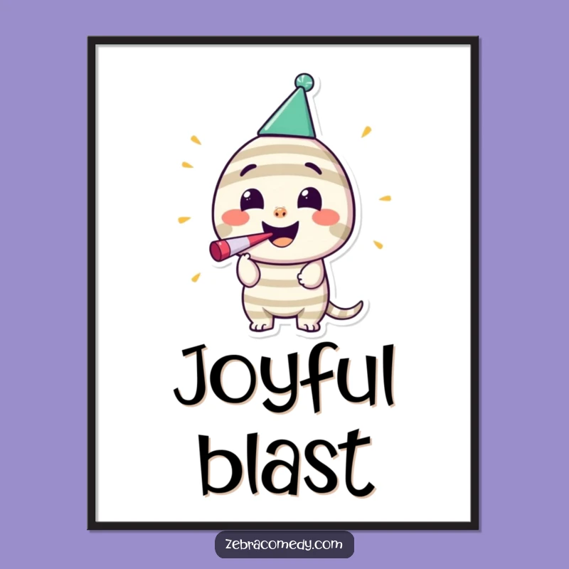Funny Striped Party Digital Print: Festive Wall Art for Instant Joyful Celebration