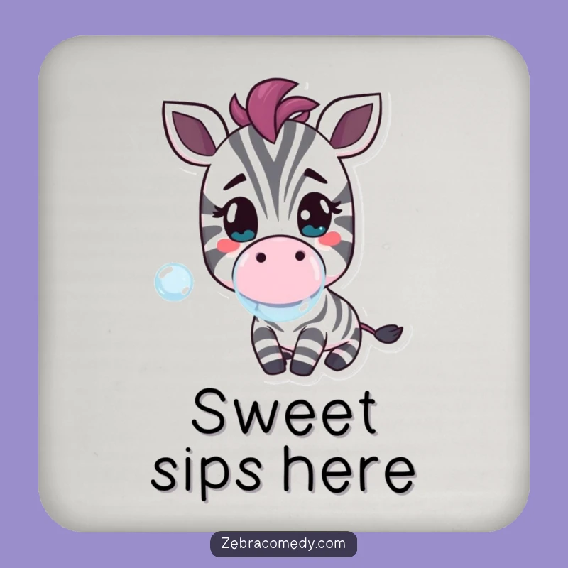 Funny Zebra Bubble Coaster - Protect Surfaces with Sweet Style