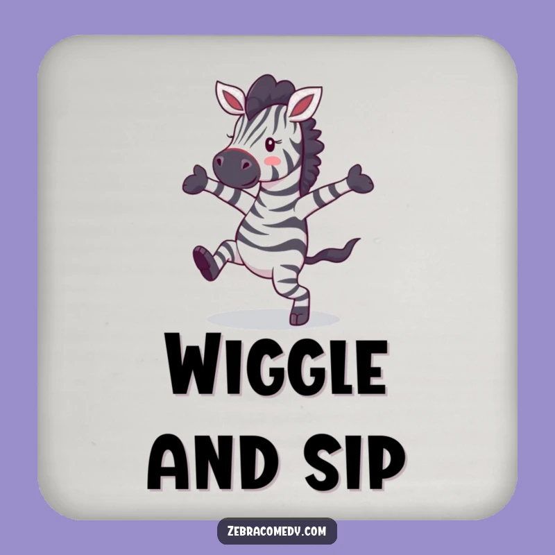 Funny Zebra Dance Drink Coaster: Protect Your Surfaces with Hilarious Animal Art