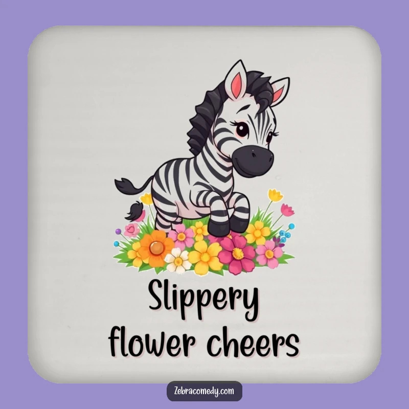Funny Zebra Slipping Coaster - Comical Cartoon Drink Accessory
