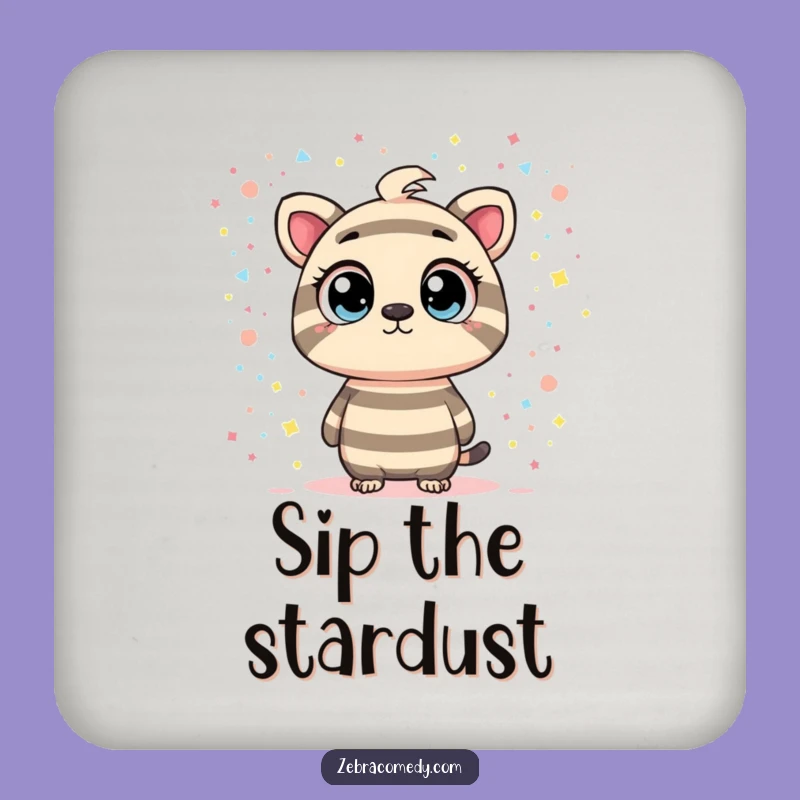 Funny Confetti Galaxy Drink Coaster: Protect Surfaces with Cosmic Charm Gift