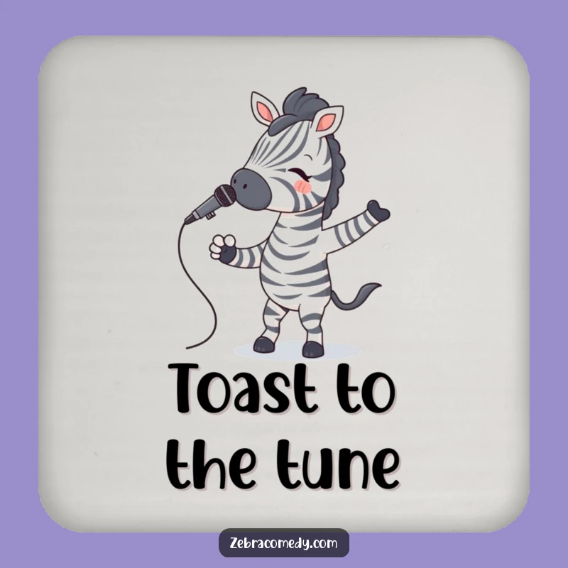 Funny Zebra Jiving Drink Coasters: Protect Surfaces with Musical Flair