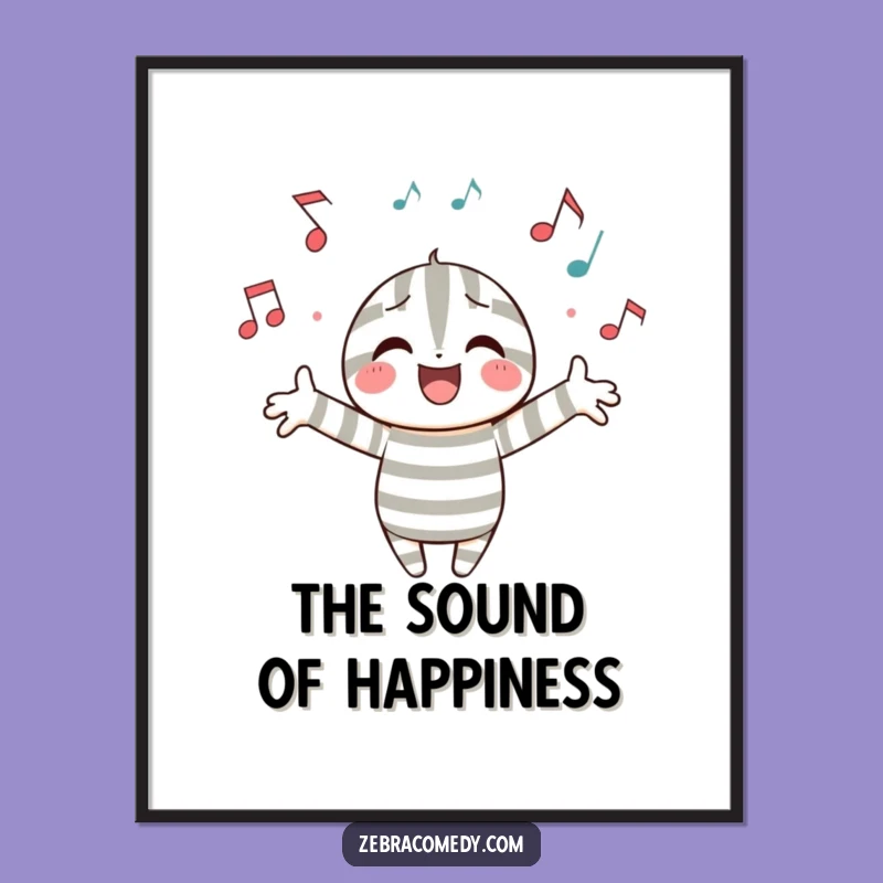 Funny Musical Notes Poster: Vibrant Wall Art for the Music Lover Gift