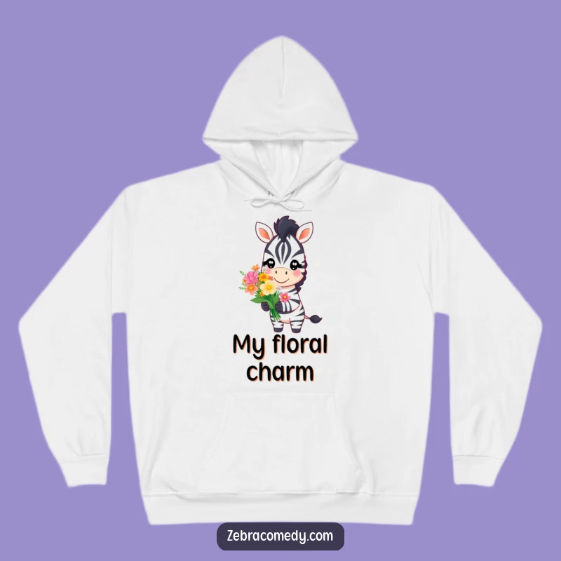 Funny Zebra Flower Gift Hoodie: Stay Cozy and Sweet with This Hilarious Animal Design
