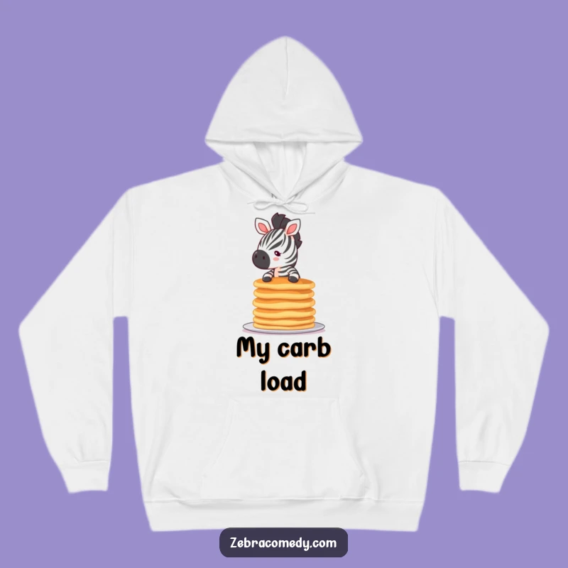 Funny Tiny Zebra Pancake Hoodie, Cozy Up with Breakfast Drama, a Warm Gift