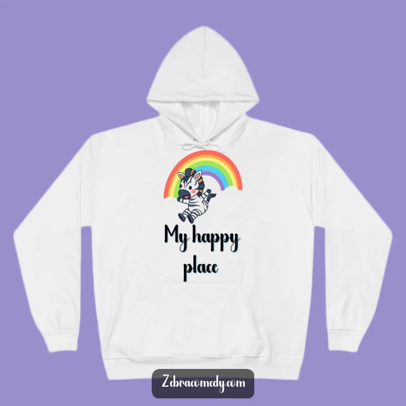 Funny Zebra Rainbow Slide Hoodie: Cozy Thrills, A Hugely Funny Gift for Cold Days