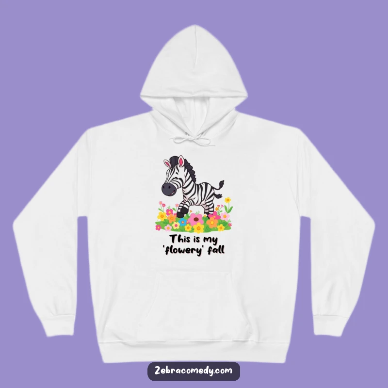 Funny Zebra Flower Slip Hoodie: Cozy and Comical Zebra Gift Choice