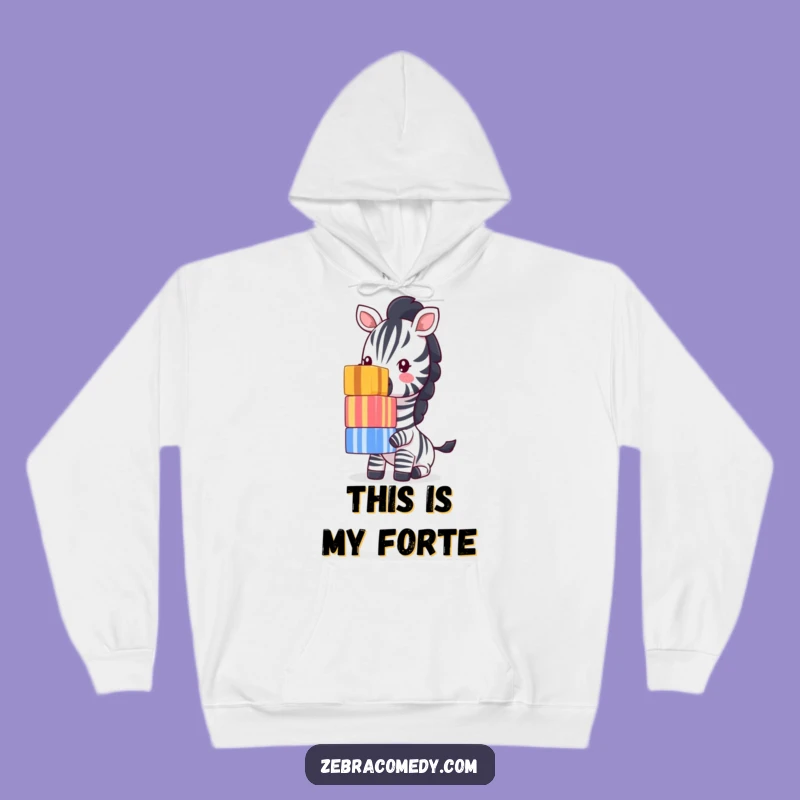 Funny Zebra Balancing Act Hoodie: Cozy Humor, The Ultimate Funny Gift for Cold Days