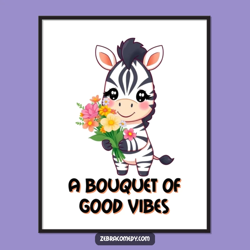 Free Printable Zebra Flower Wall Art: Charming Downloadable Decor for Sweet Spaces