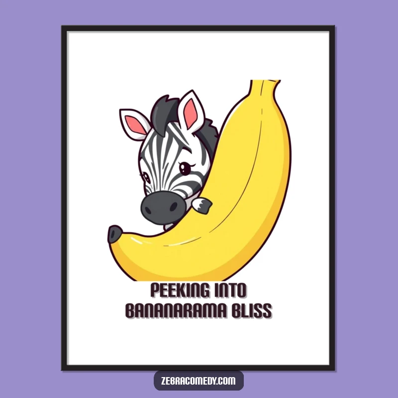 Funny Free Printable Wall Art: Zebra & Banana - Quirky Downloadable Decor!
