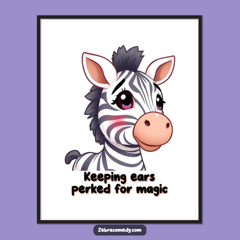Free Printable Wall Art: Wondering Zebra for a Cute, Whimsical Downloadable Decor Gift