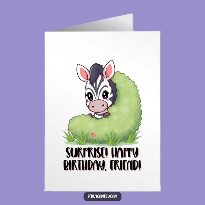Surprise! Free Printable Birthday Card: Playful Zebra Peek-a-Boo Downloadable