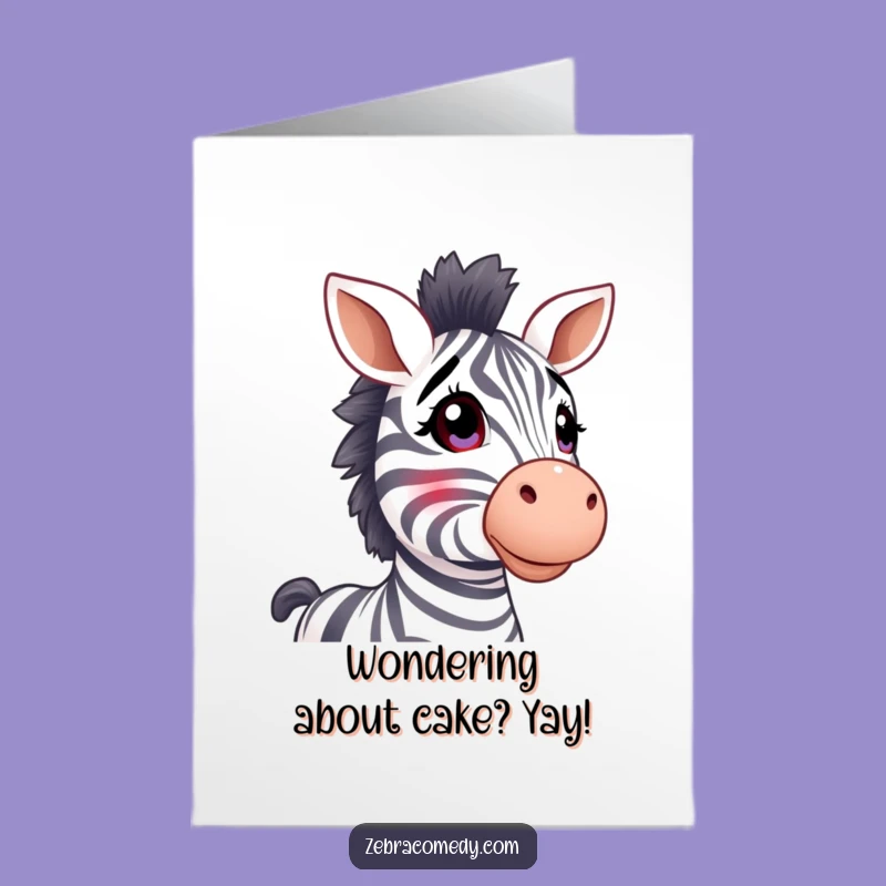 Free Printable Birthday Card: Wondering Zebra for a Cute Downloadable Gift