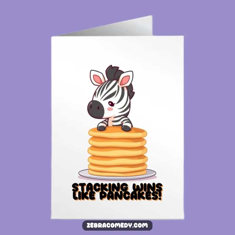 Free Printable Congrats Card: Zebra Pancake Balancing Act Downloadable