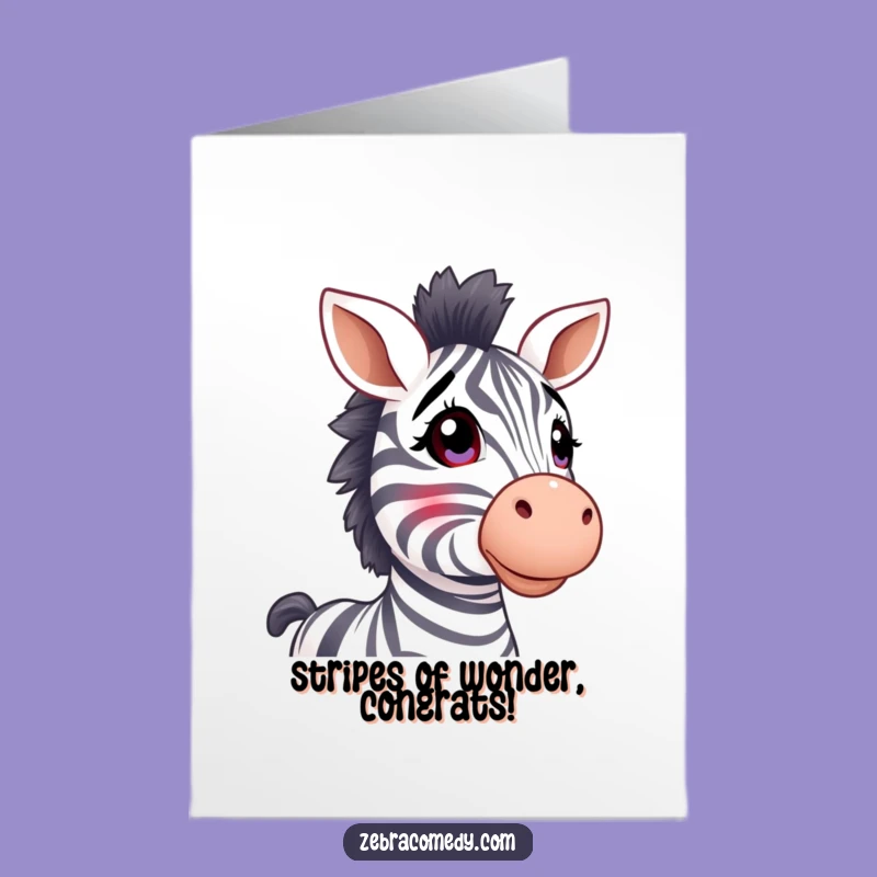 Free Printable Congrats Card: Wondering Zebra for a Sweet Downloadable Gift