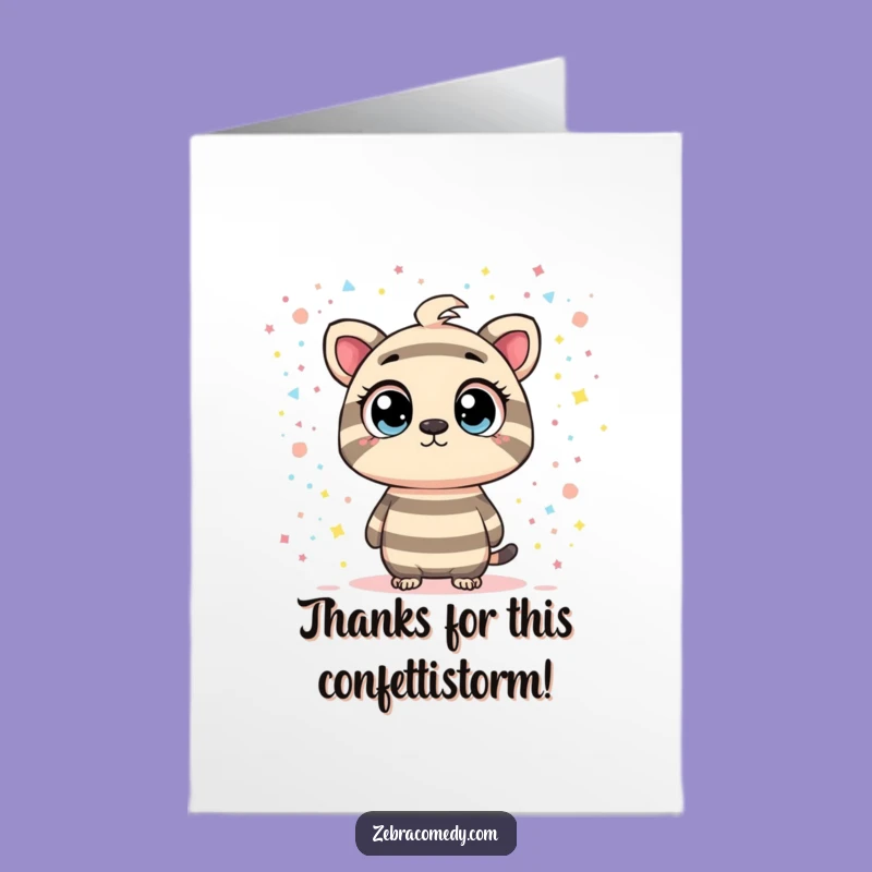 Free Printable Thank You Card: Striped Character Galaxy - A Universe of Thanks