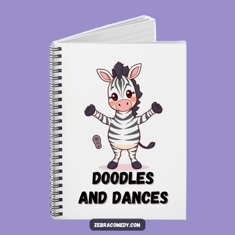 Funny Cross-Legged Zebra Notebook: Jot Down Moves with Silly Dance Fun