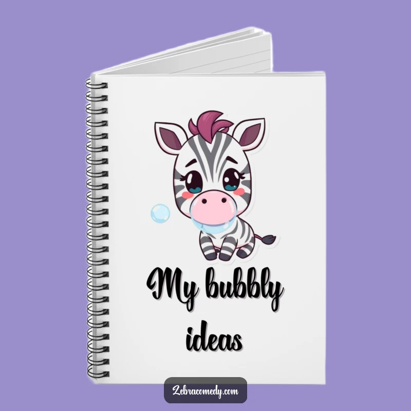 Funny Zebra Bubble Notebook - Jot Down Your Sweet Thoughts