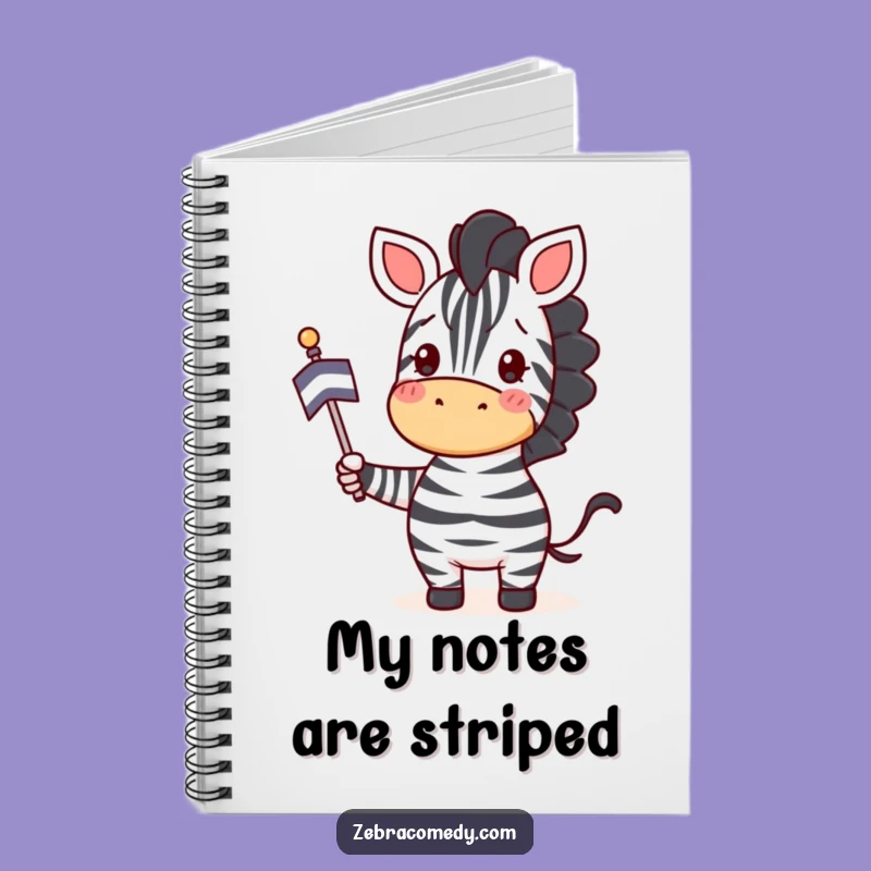 Funny Zebra Flag Waving Notebook: Jot Down Ideas with Cheerful Flair