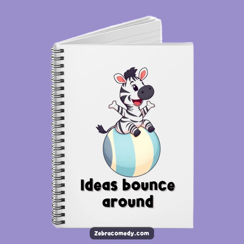 Funny Zebra Notebook: Joyful Bounce, Playful Journal Gift