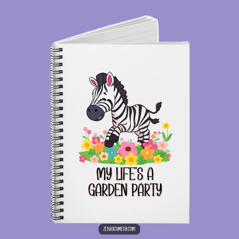 Funny Zebra Flower Slip Notebook: Jot Down Your Thoughts Hilariously