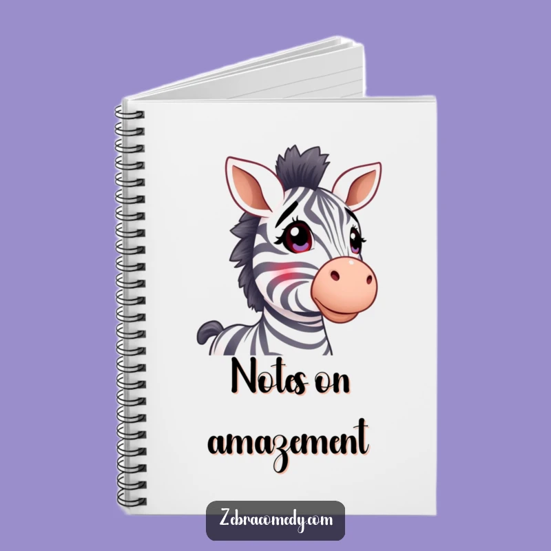 Funny Zebra Wonder Notebook: Jot Down Amazement Animal Gift