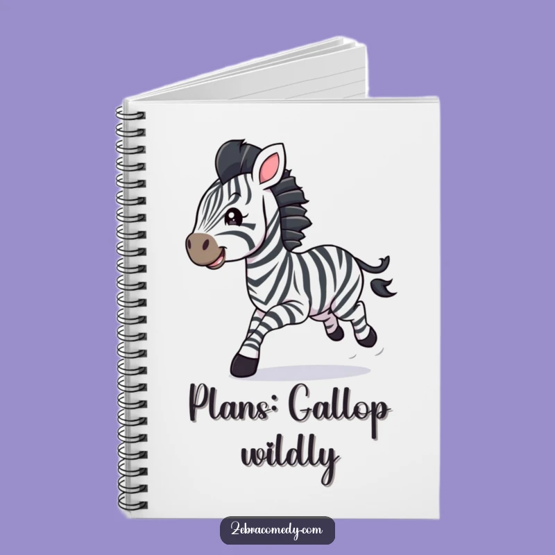 Funny Zebra Cub Galloping Notebook: Jot Down Celebrations Animal Gift