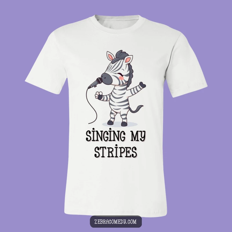 Funny Zebra Jiving T-Shirt: Rock the Stage in Style and Humor