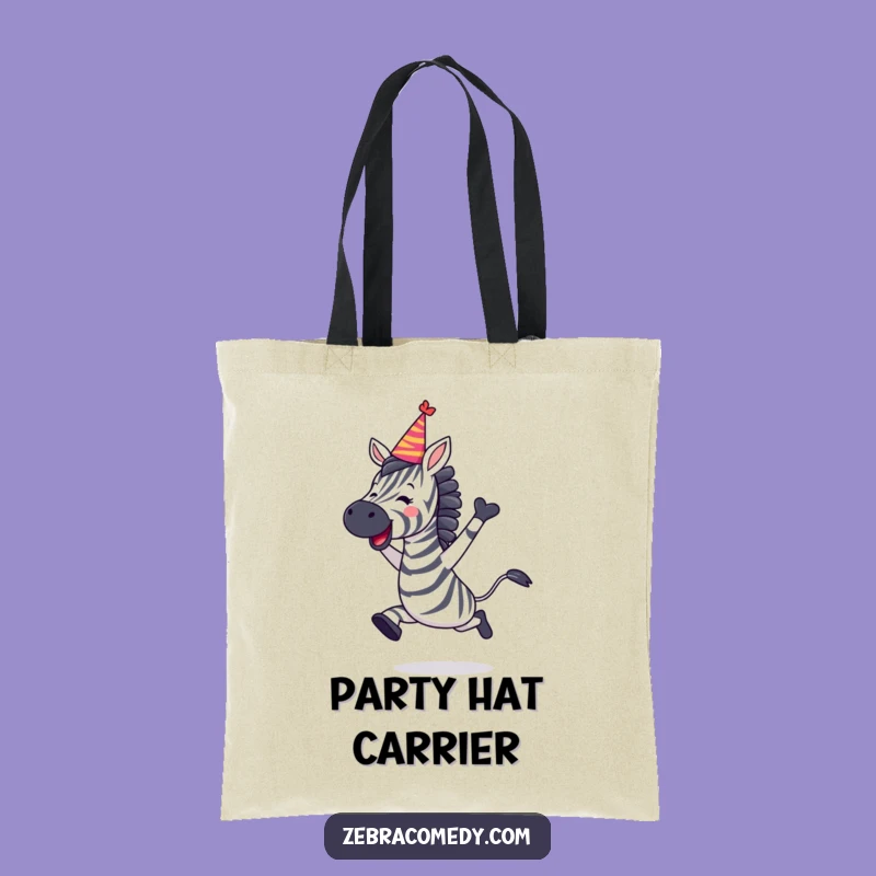 Funny Zebra Party Leap Tote Bag: Carry Your Celebration Anywhere